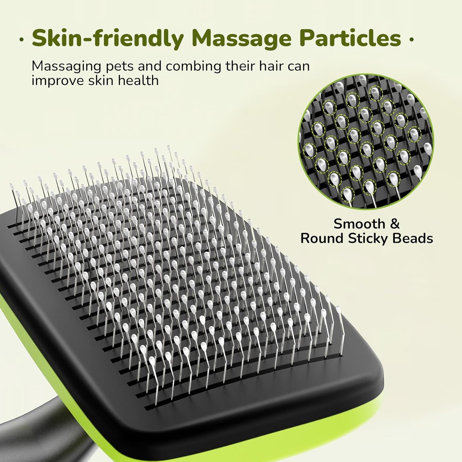Self-Cleaning Slicker Brush for Dogs and Cats - Lightweight Undercoat Hair Removal Tool for Long, Thick, and Double-Coated Breeds
