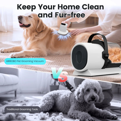 7-in-1 Dog Grooming Vacuum Kit with 11000Pa Super Suction for Effective Pet Hair Removal and Low Noise Operation