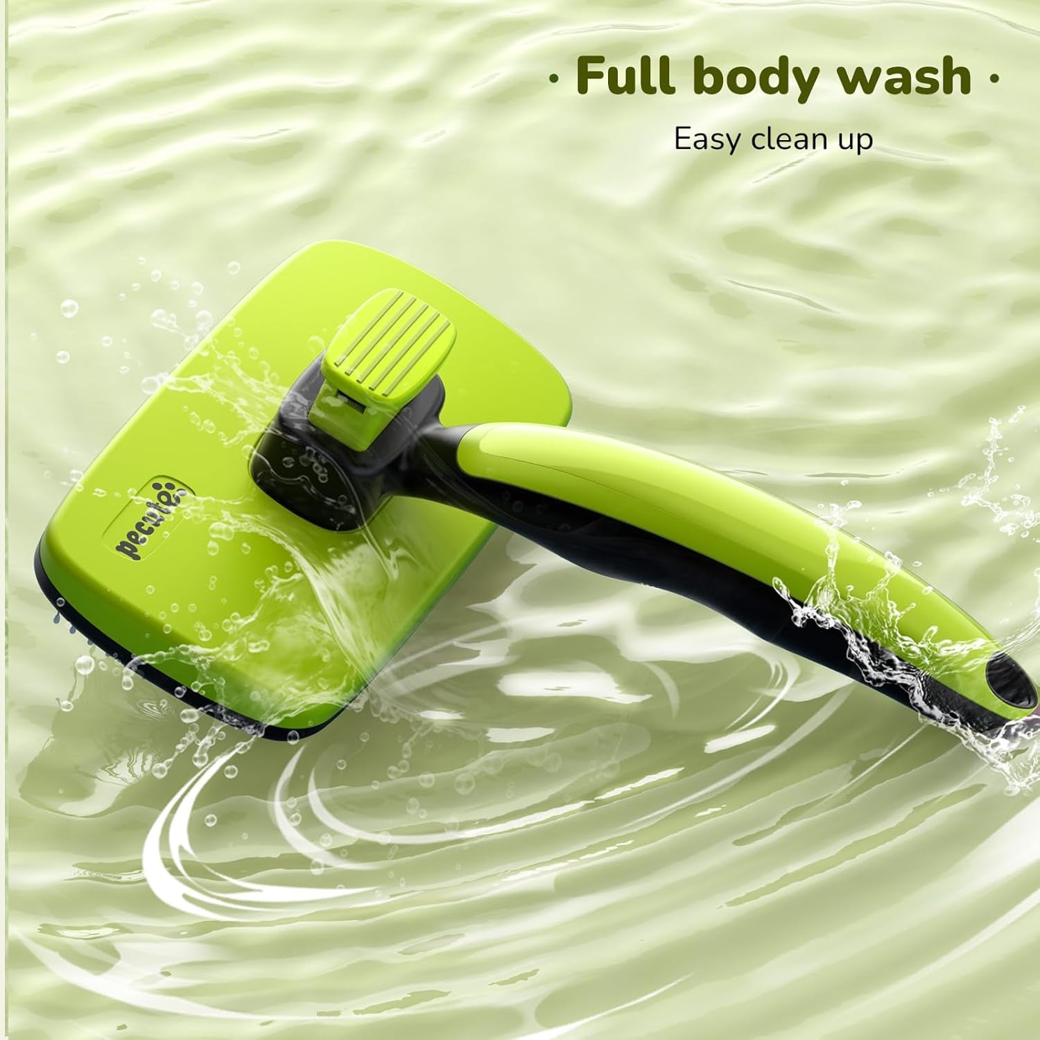 Self-Cleaning Slicker Brush for Dogs and Cats - Lightweight Undercoat Hair Removal Tool for Long, Thick, and Double-Coated Breeds